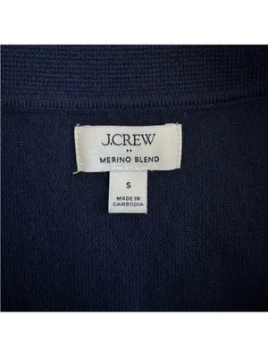 J.Crew Women’s Striped Merino Wool-blend Sweater-Polo Size S thumbnail 5