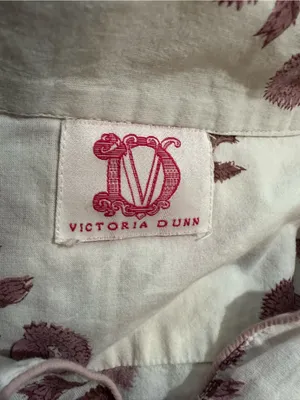 Victoria Dunn Pink Floral Block‑Print Button‑Down Dress – Fits Medium thumbnail 10