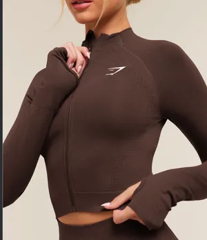 Gymshark vital seamless 2.0 crop zip jacket size M thumbnail 1