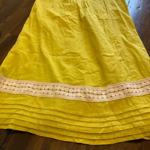 Anthropologie Ipanema Sun Dress by Edme & Esyllte Chartreuse Embroidered Cotton thumbnail 7