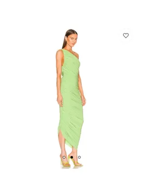 Norma Kamali Diana gown in green thumbnail 3