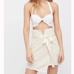 NWT For Love and Lemons x Free People Knitz Andi Mini Skirt in Cream‎ Size XS thumbnail 9