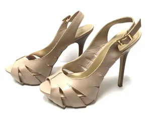 Shoe Dazzle Consuelo nude platform heels 8‎ thumbnail 1