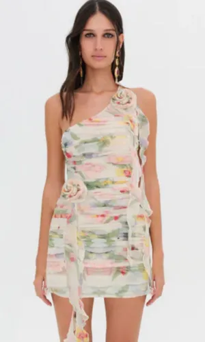 For Love & Lemons Abby One Shoulder Mini Dress thumbnail 1