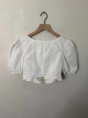 House of‎ CB London Tia White Puff Sleeved Corset Top Womens Size S thumbnail 11