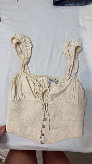 Urban Outfitters cream beige tank thumbnail 3