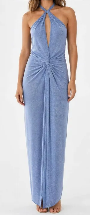 BAOBAB Linus Halter Maxi Dress, Starry Blue, Medium Blue Size XS thumbnail 1