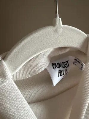 Princess Polly Cropped Long-Sleeve Mock Neck Top - White thumbnail 2