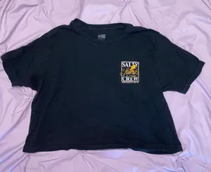 Salty Crew Black Crop Top thumbnail 1