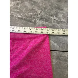 Alo Yoga Womens Neon Pink Heathered Cropped Capri Leggings Ribbed Waistband thumbnail 4