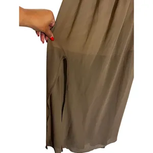 Show Me‎ Your Mumu Heather Halter Dune Maxi Dress Brown Chiffon XS Wedding Guest thumbnail 4