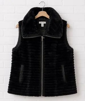 Plush Faux Fur Calvin Klein Vest thumbnail 1