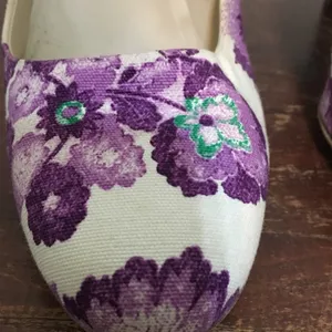 - Was $100 now $60 Burberry floral purple 4 inch heel leather sole 40.5 or… thumbnail 5