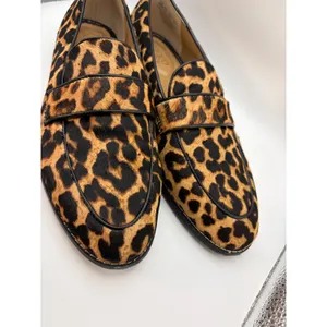 Franco Sarto Hudley Leopard Calf Hair Penny Loafers Womens 8.5M Brown Flats thumbnail 2