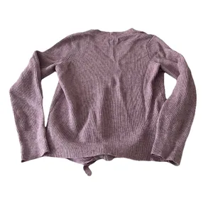 Anthropologie Moth Women’s Sweater Small Lilac Knit Tie Front V Neck Pullover thumbnail 5