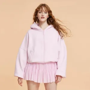 New Blogilates Marshmallow Full Zip Hooded Sweatshirt thumbnail 4