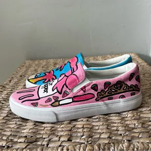 Hand painted shoes slip on‎ Size 8 Dr. Pepper Vacation Watermelon Waves Bags thumbnail 5