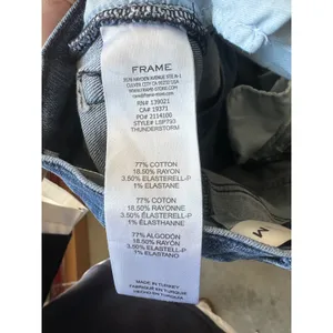 FRAME Le Slim Palazzo High Rise Wide Leg Jeans Thunderstorm Blue Size 28 thumbnail 5