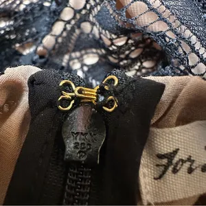 For Love & Lemons Bright Lights Mini Dress in Black Size Large Lace Asymmetrical thumbnail 11
