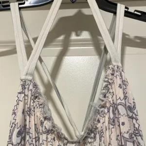 Free People One Living Large Swing halter size XS Cream Boho Beach Hippie thumbnail 2