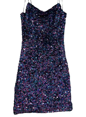 Inspired Hearts Sequin Mini Dress S – Multicolor Bodycon Party Cami, NWOT thumbnail 4