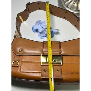 Vintage 2002 Christian Dior Street Chic Columbus Bag Tan Leather Galliano Era‎ thumbnail 4