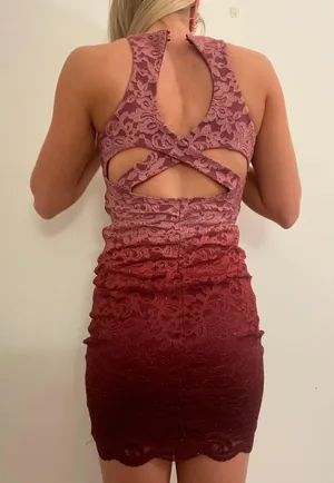 Sequin Hearts Pink Homecoming / Formal Dress thumbnail 3