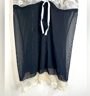 Marilyn Monroe Black Lace Slip Dress - Size Medium thumbnail 5