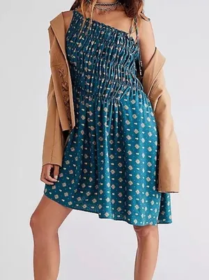 NWOT Free People Clementina Dress Emerald Combo XS thumbnail 3