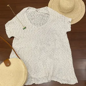 Anthropologie Free People White Tunic Sweater thumbnail 1