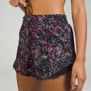 Lululemon‎ Hotty Hot HR Lined Shorts 4” Floral Spray Multi Black Size 4 thumbnail 1