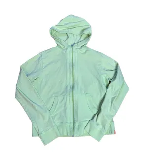 Lucy Lime Green Zip Up Light Weight Hoodie Medium thumbnail 1