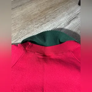 VTG Valorie Folk Art Christmas Sweatshirt Embroidered Gingerbread Red Green S M thumbnail 9