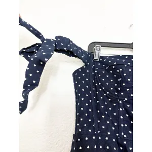 Megan Moroney Blue Polka Dot Corset Mini Dress Size XXL Off Shoulder Heart Retro thumbnail 8