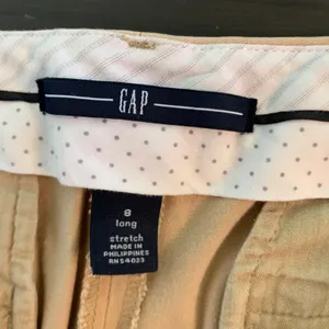 GAP Womens Khaki Tan Straight Leg Stretch‎ Chino Pants 8 Long Low Rise VTG thumbnail 3