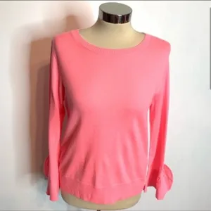 J. Crew merino‎ wool with ruffle sleeve sweater thumbnail 3