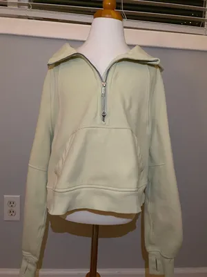 Lululemon Mint Green Hooded Quarter Zip Scuba thumbnail 1