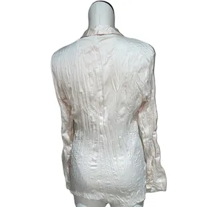 NWT  Zara CREASED-EFFECT SATIN JACKET Medium Lightweight thumbnail 10