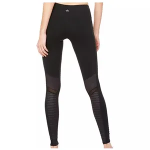 Alo Yoga Mid Waisted Moto Leggings Black‎ Size XS thumbnail 2