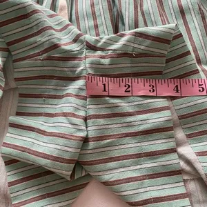 Peppermayo Striped Elastic Waist Shorts AU/UK 8 US 4 Teal Brown Drawstring Summe thumbnail 7