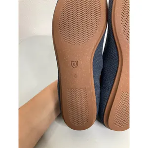 Rothys The Flat Navy Solid Round Toe Knit Ballet Flats‎ Womens 6 001-294 thumbnail 7