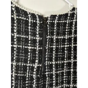 Gilli Shift‎ Dress Black White Plaid Tweed Minimalist Preppy Quiet Luxury Small thumbnail 6