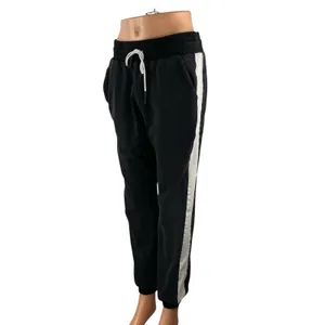 Yidarton Womens Black Striped Trim Drawstring Athletic Jogger Sweat Pants Size M thumbnail 2