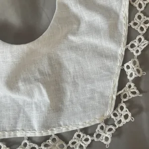 Vtg Handmade White Lace Collar Removable Crochet Trim‎ Cottagecore O/S Bib Neck thumbnail 7