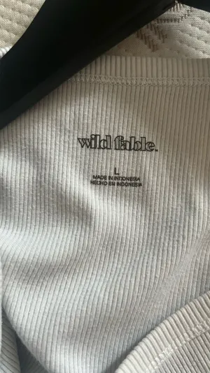 wild fable Light Gray Ribbed Scoop Crop Tank thumbnail 3