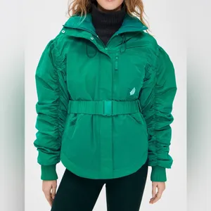 Free People FP Movement Lift Laugh Love Jacket Coat in Green Glow - NWT thumbnail 2