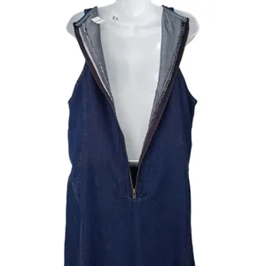 Re/Done Denim Jean Dress Womens Large Zip Back Western thumbnail 8