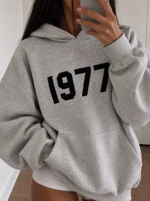 Fear of God Essentials 1977 Light Gray Hoodie thumbnail 2