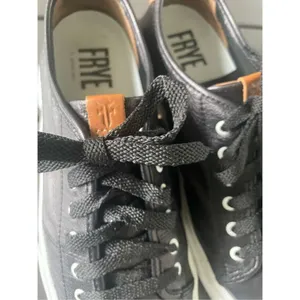 Frye Gia Low Lace Leather Sneakers Black Size 8M Casual thumbnail 12
