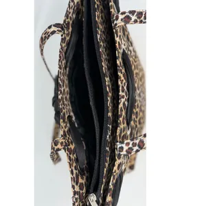 Women's Animal Print Handbag Three Sections Side Zipper Two Side Pockets thumbnail 9